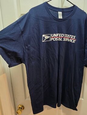 Gildan Navy Logo Tee